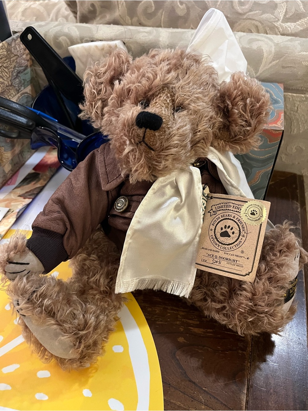 Boyd’s Bears Limited Edition Brown Plush Bear with Scarf and Jacket - Kids Toys